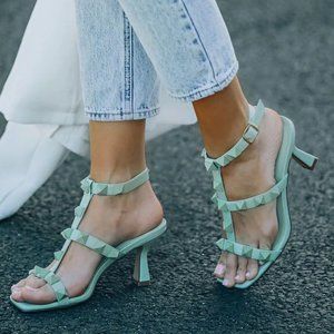Vici Kiley Studded Square Toe Kitten Heel